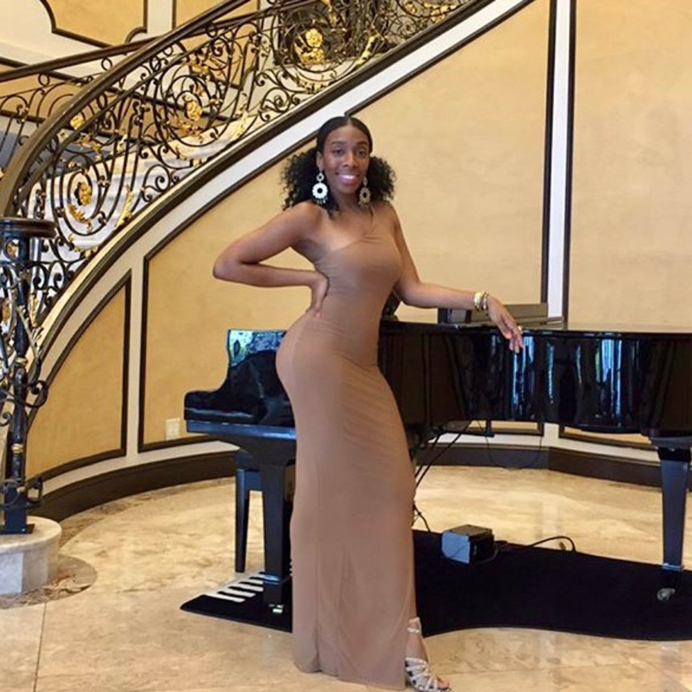 Missguided one shoulder maxi dress